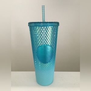 Starbucks gradient blue ombré studded tumbler